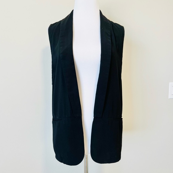 GENTLE FAWN Black Oversized Sleeveless Blazer Vest Size XS - Picture 3 of 6